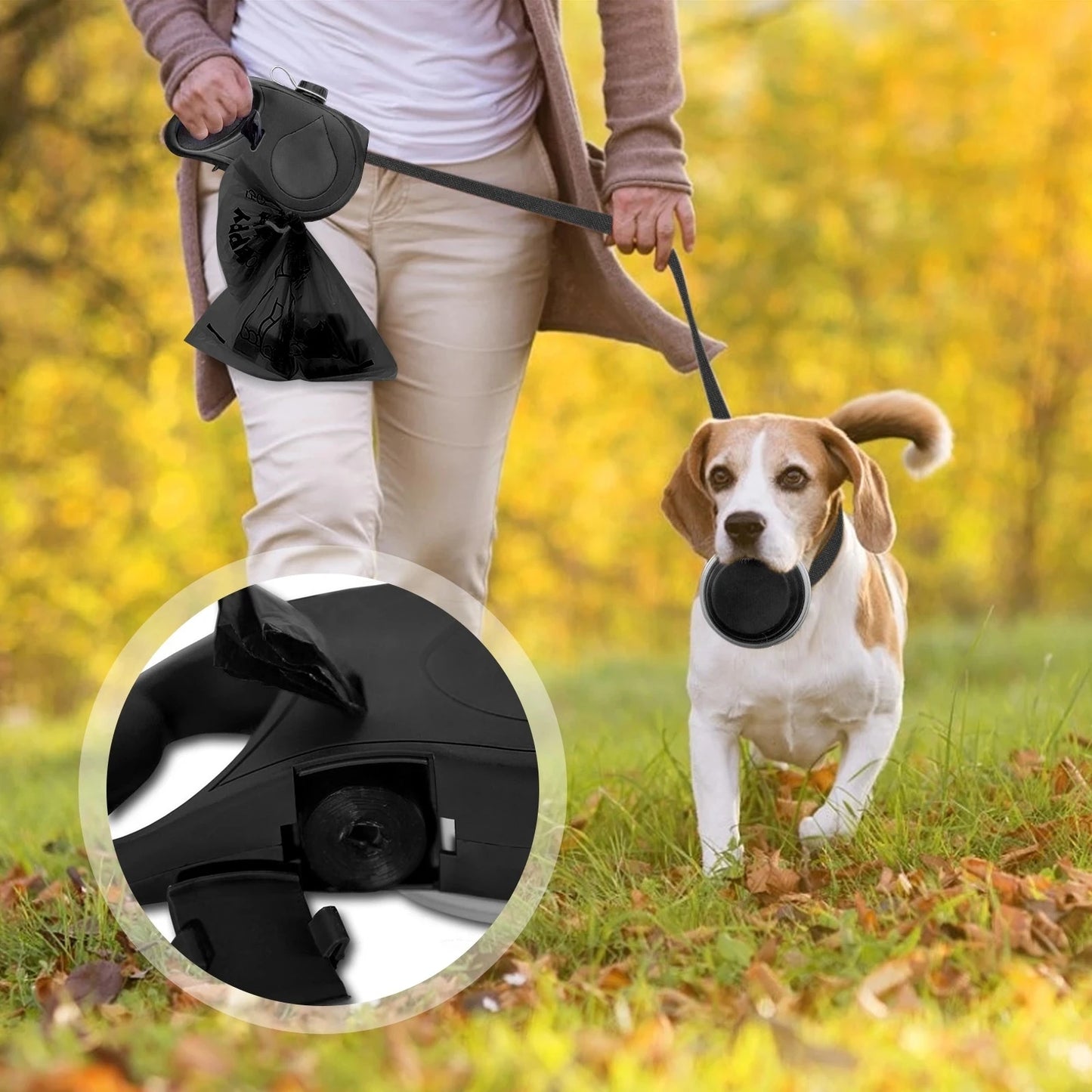 πΎ 3-in-1 Dog Leash β Bottle, Bowl & Leash in One!
